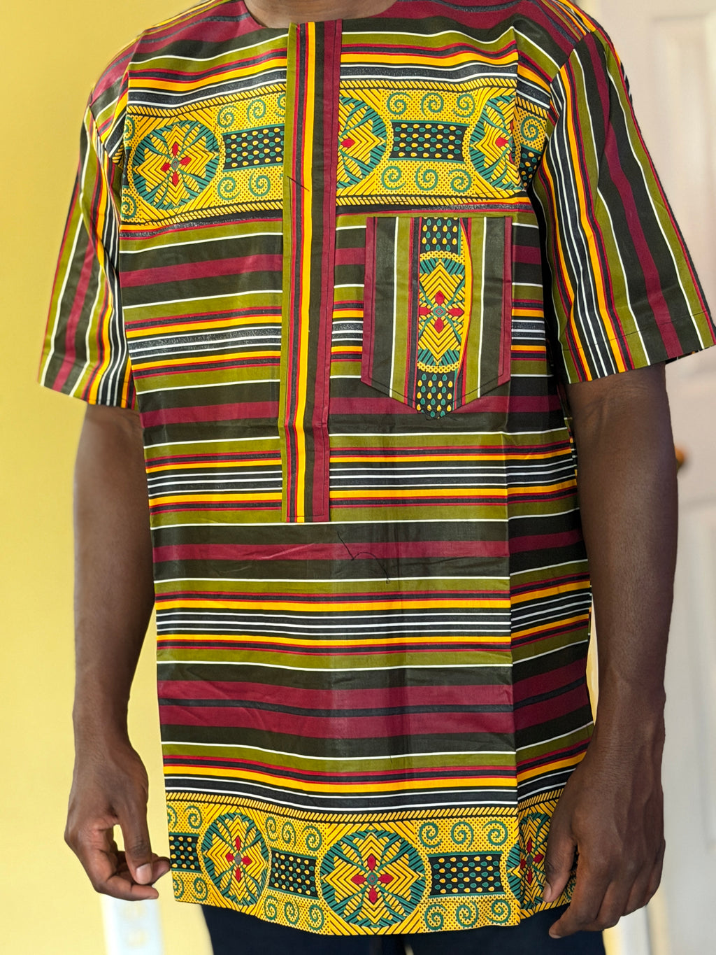 Quality african wax shirt size xl