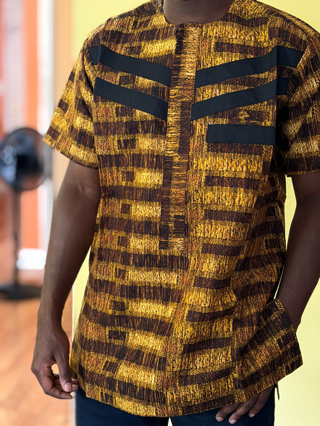 African wax shirt size xl