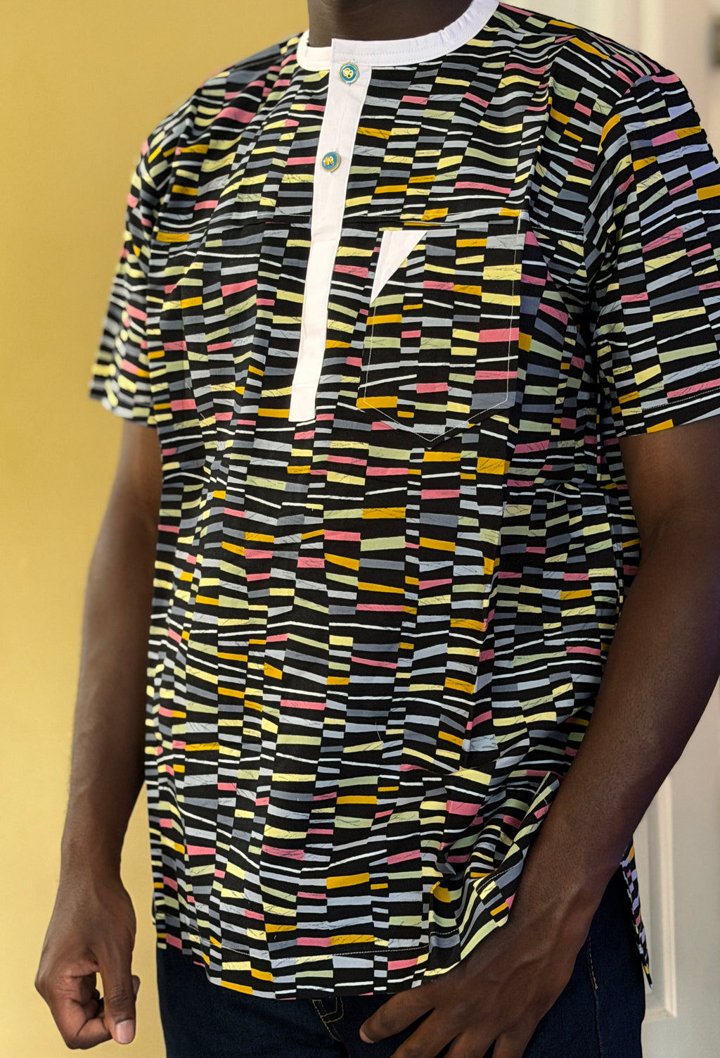 African wax shirt size L