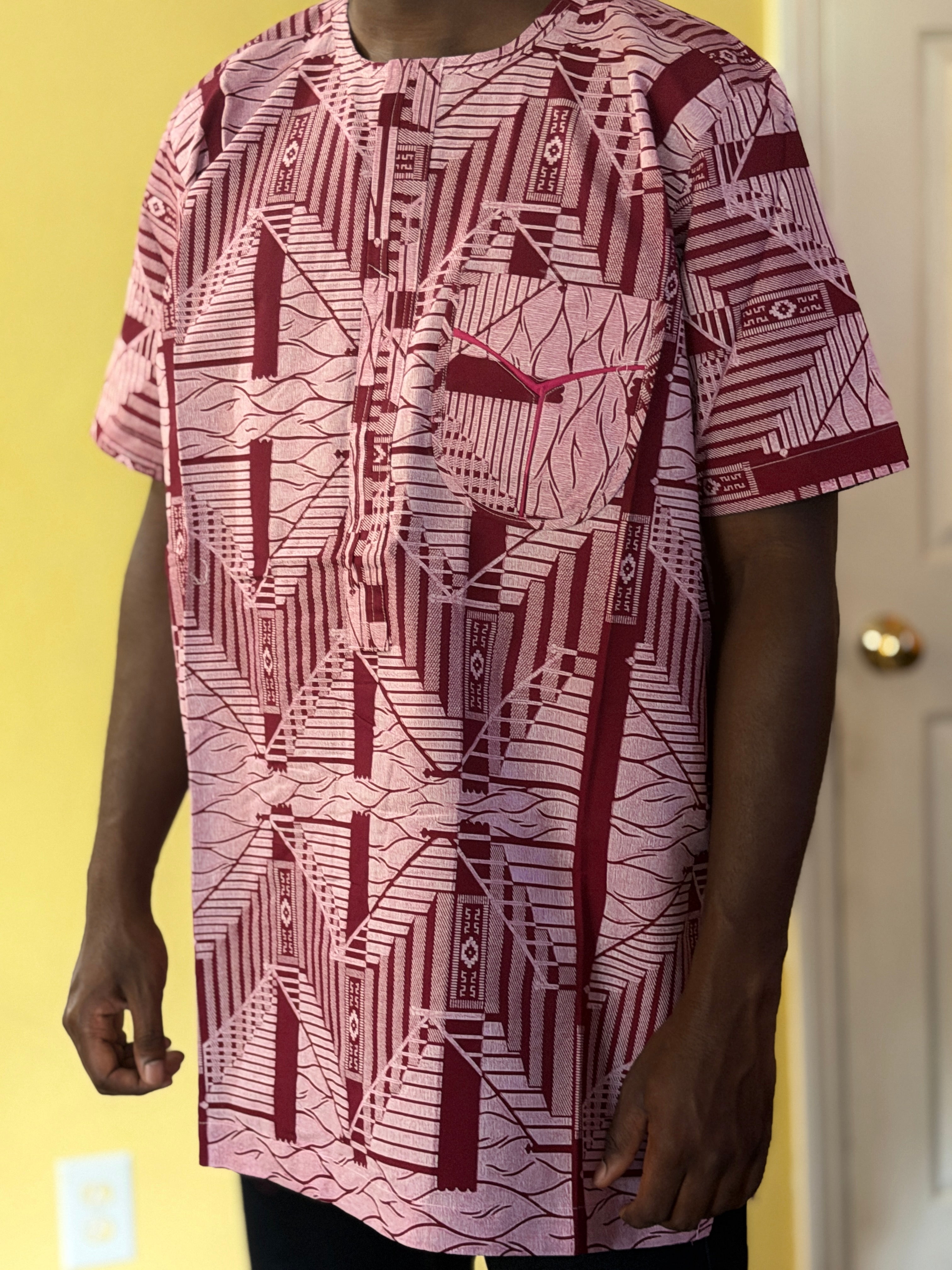 African wax shirt size XL
