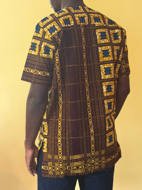 African wax shirt size L