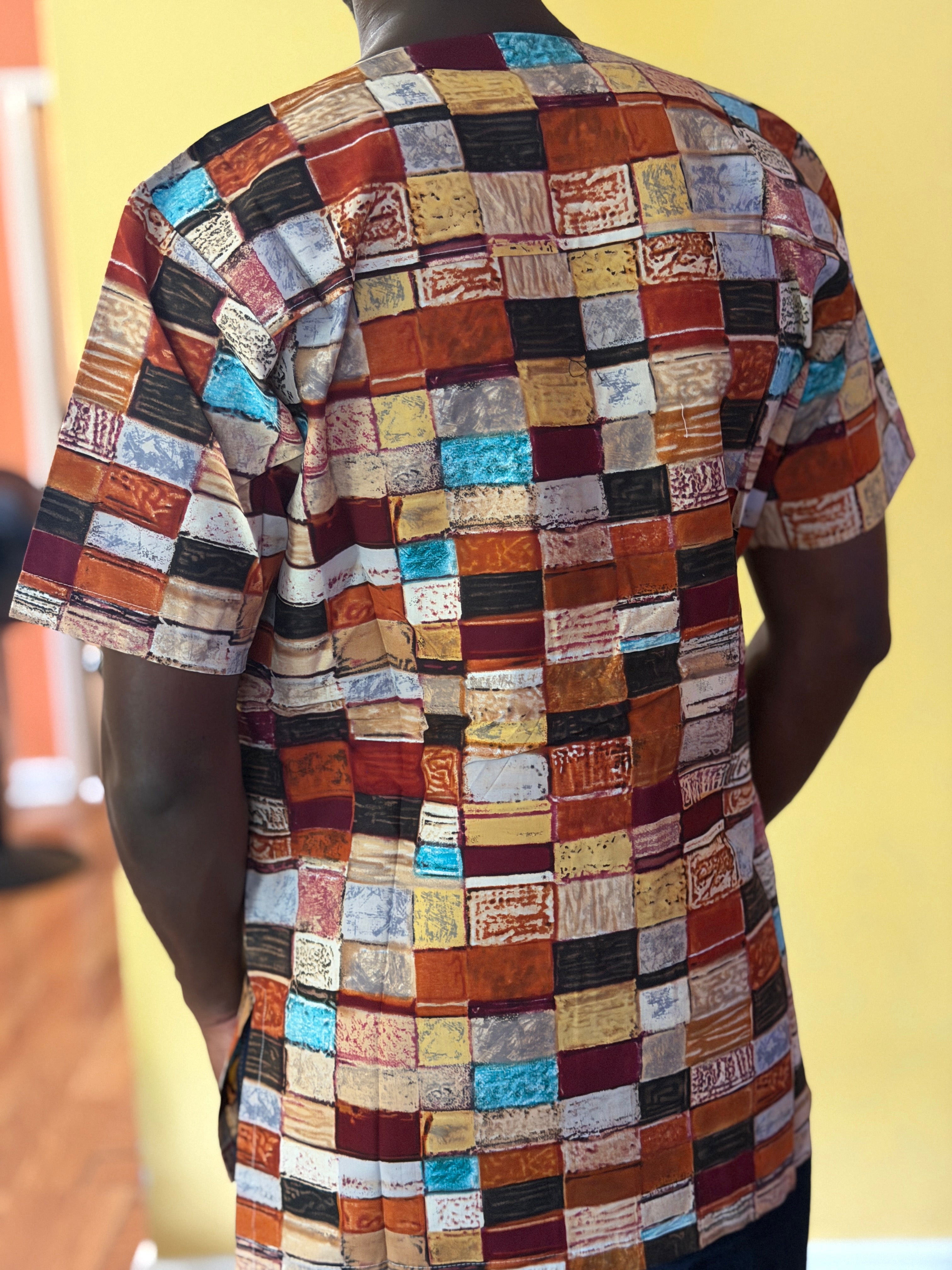 African wax shirt size L