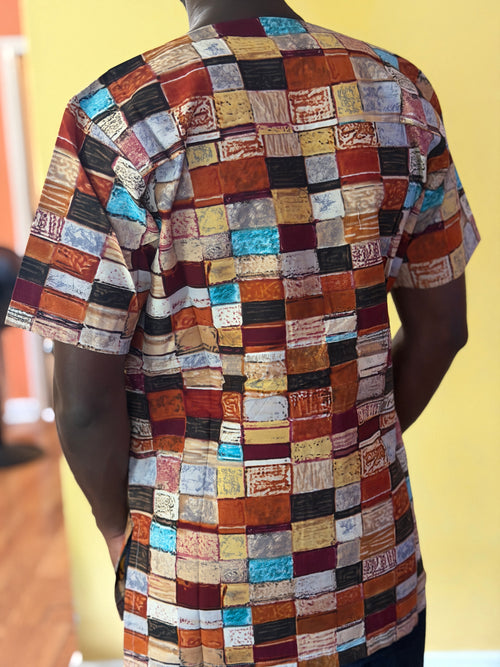 African wax shirt size L