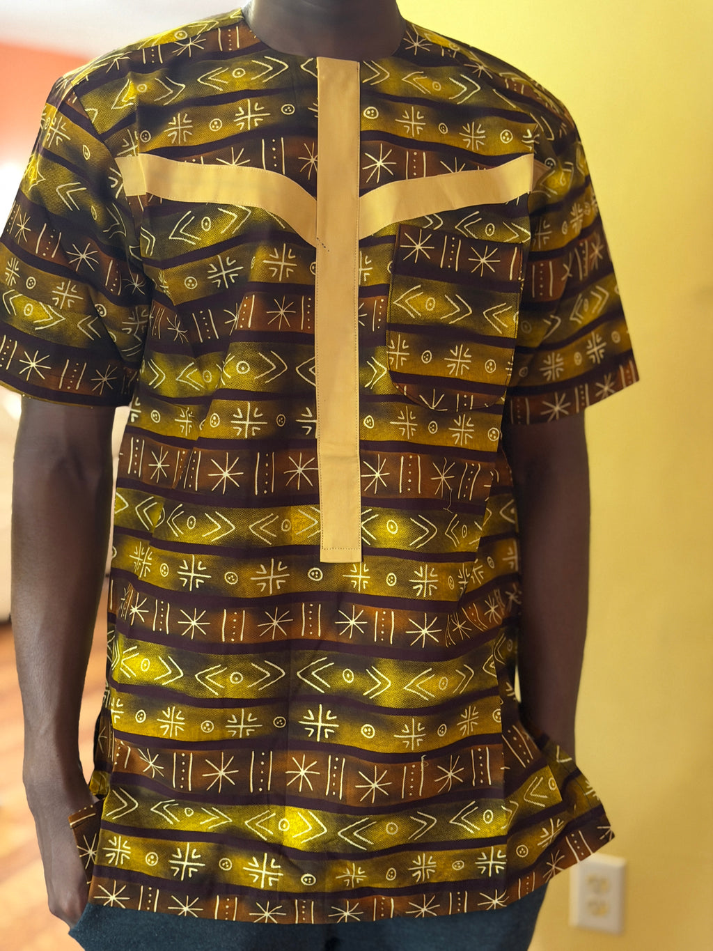 African wax shirt size L
