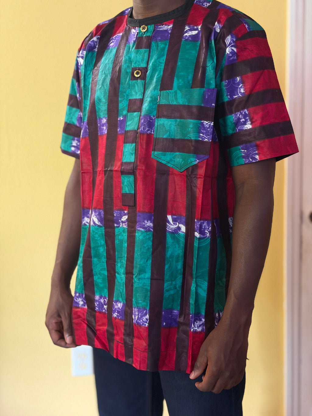 African wax shirt size L