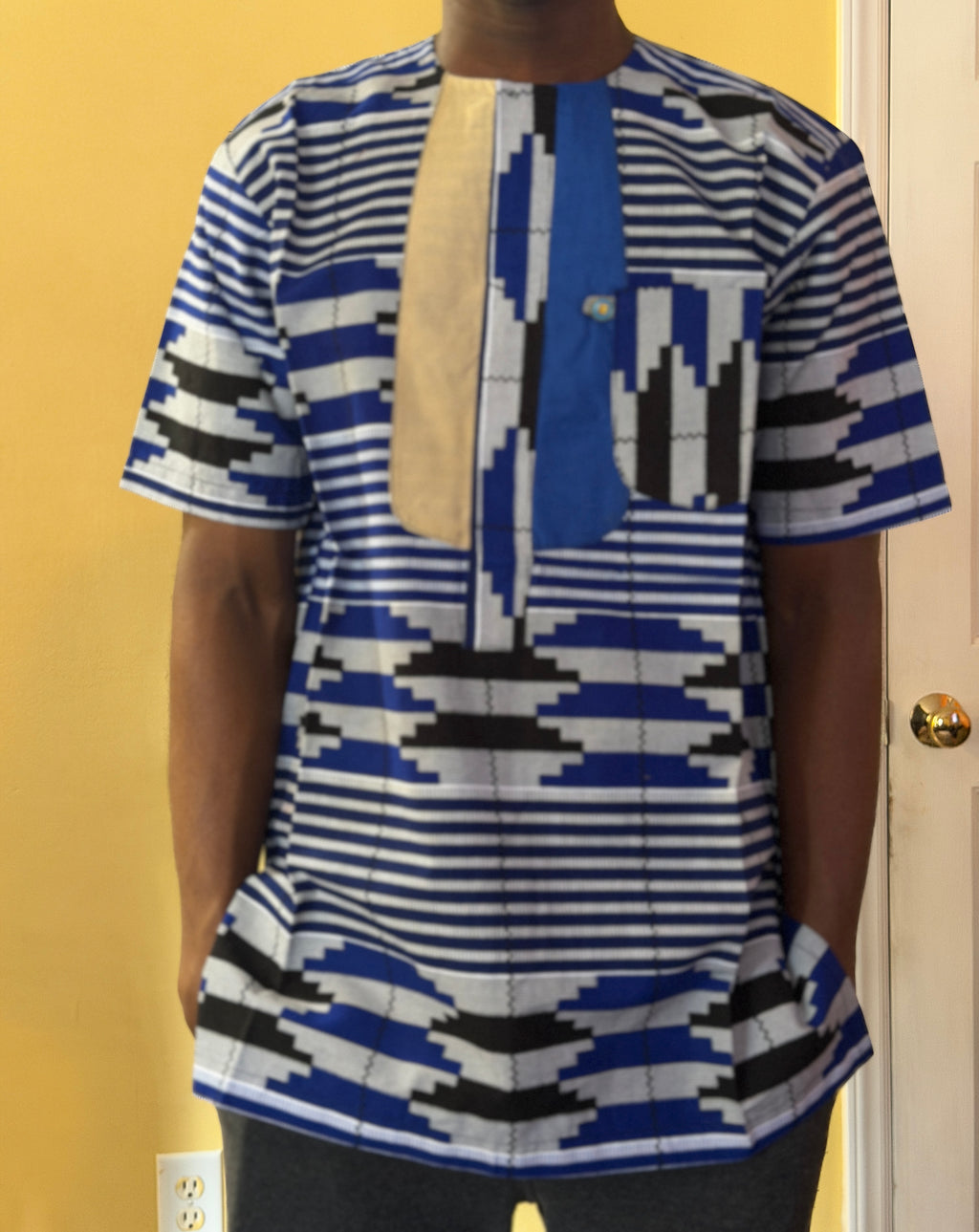 African wax shirt size L