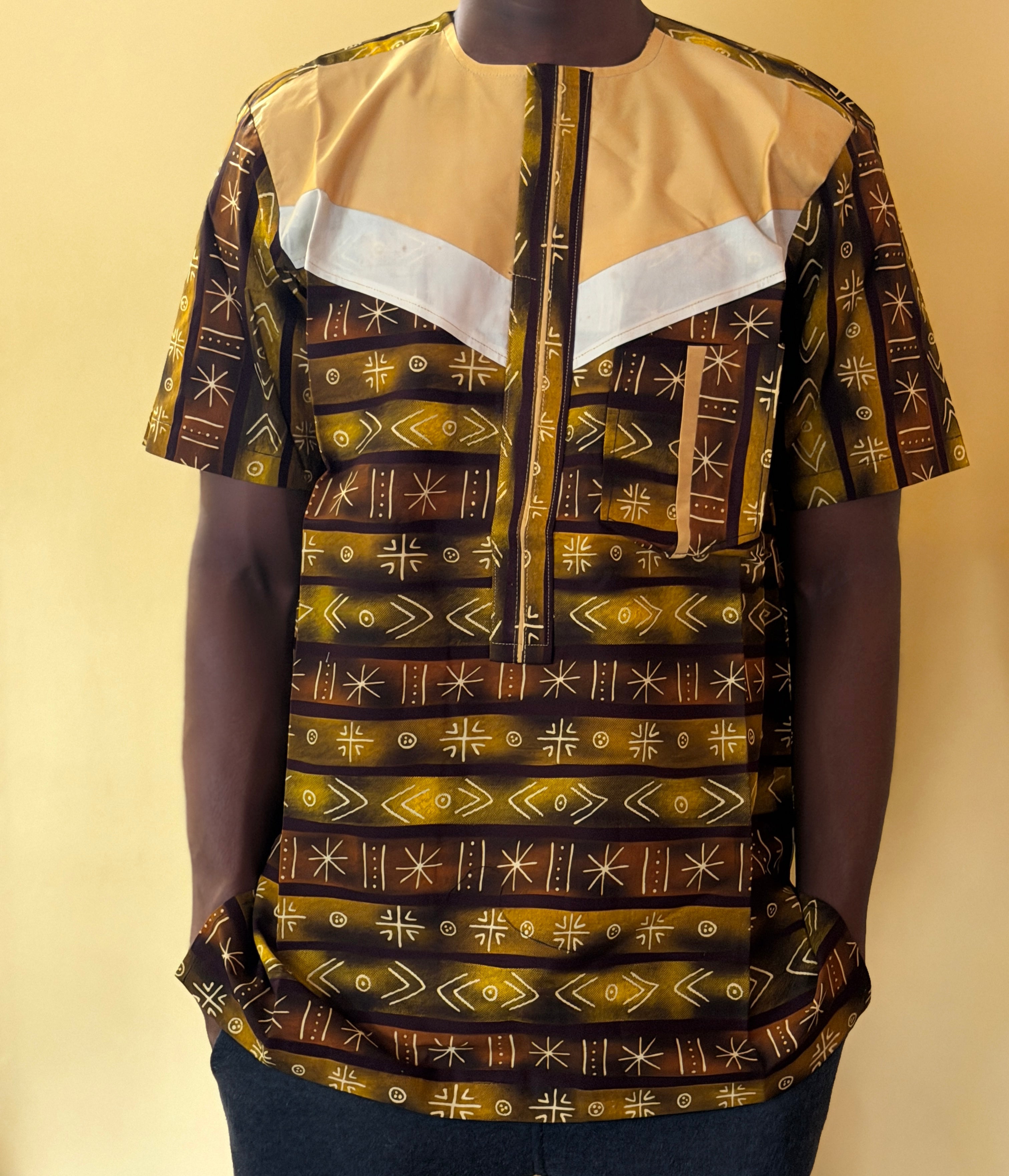 African wax shirt size L