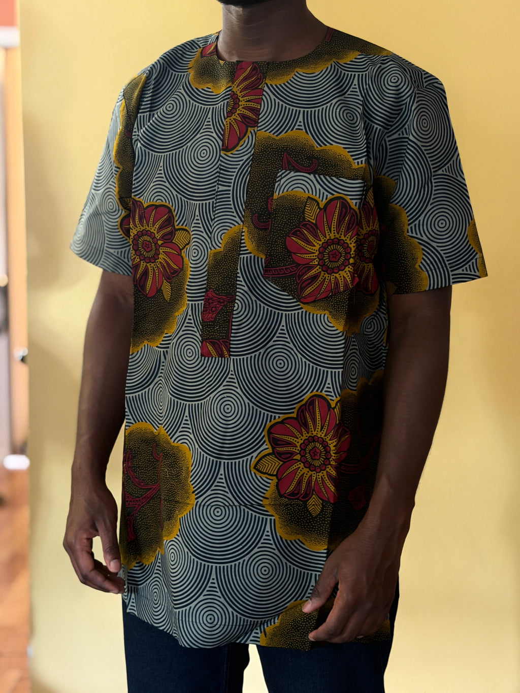 African wax shirt size XL