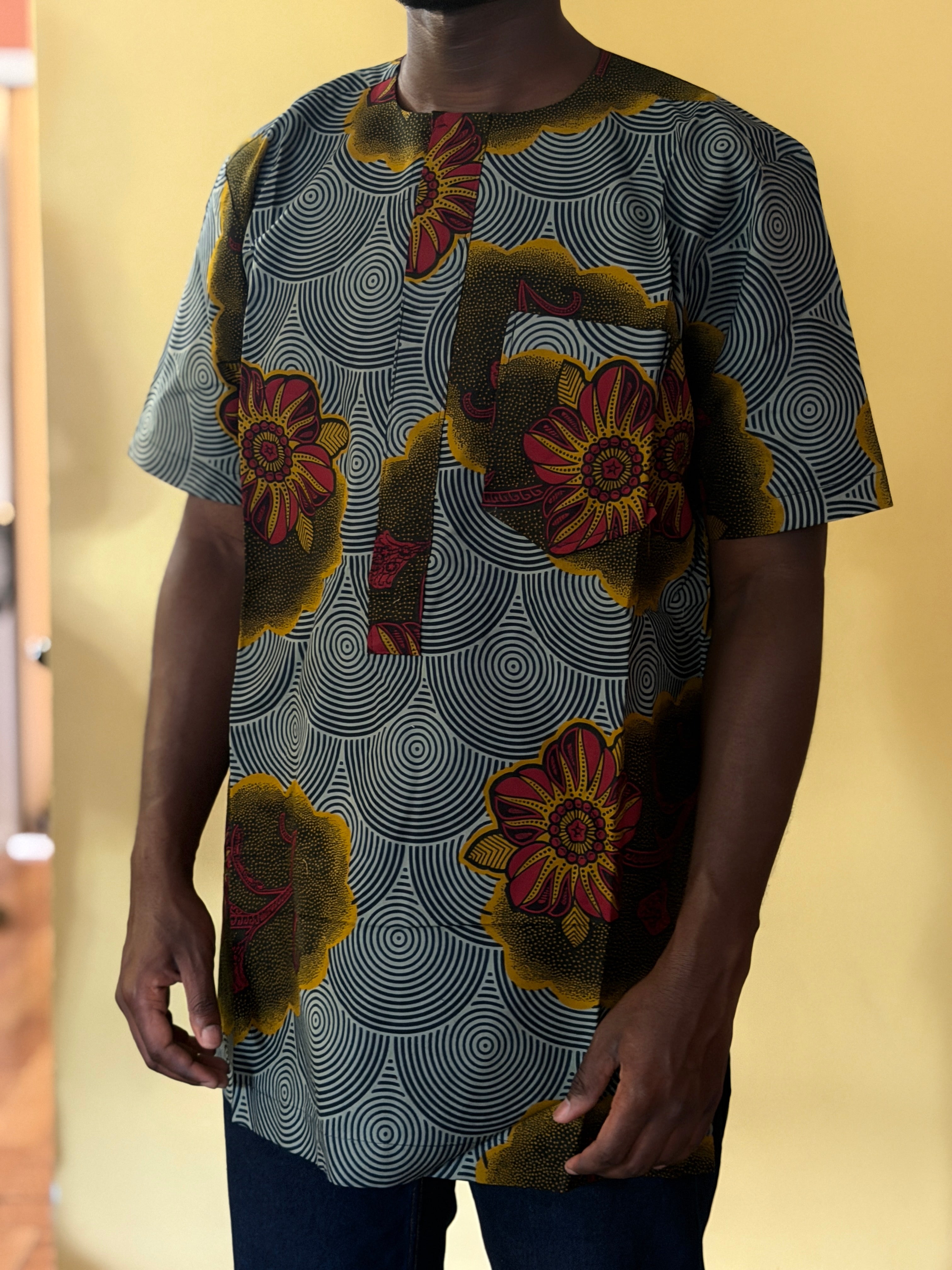 African wax shirt size XL