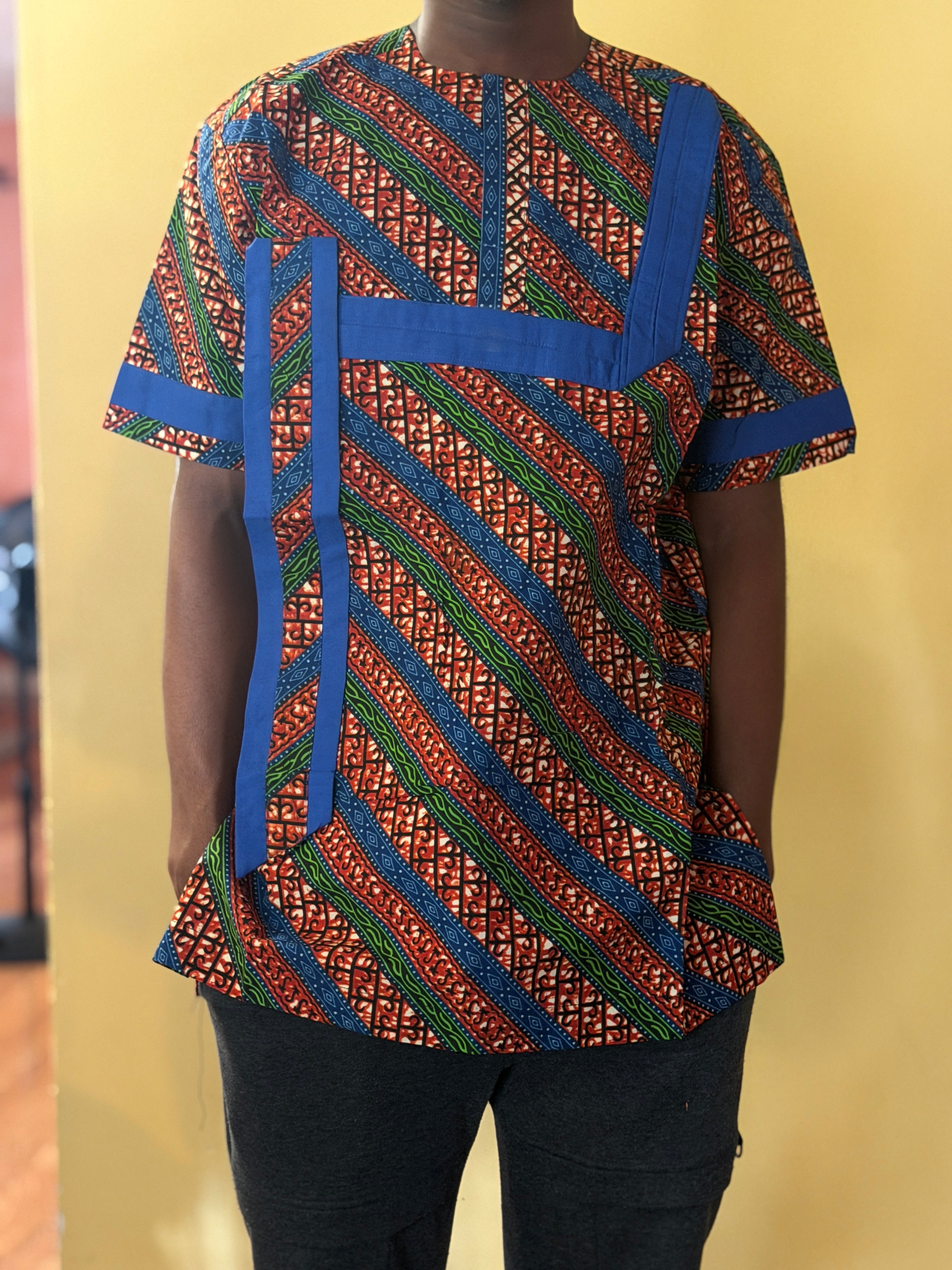 African wax shirts size XL