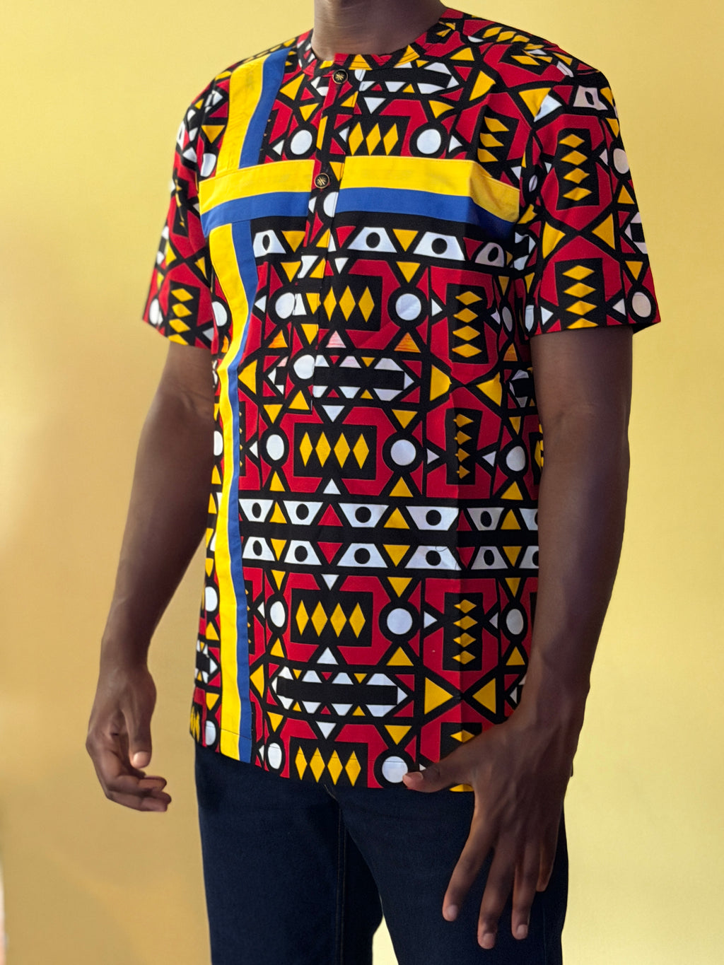 African wax shirt size M