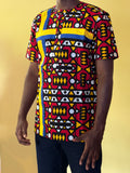African wax shirt size M