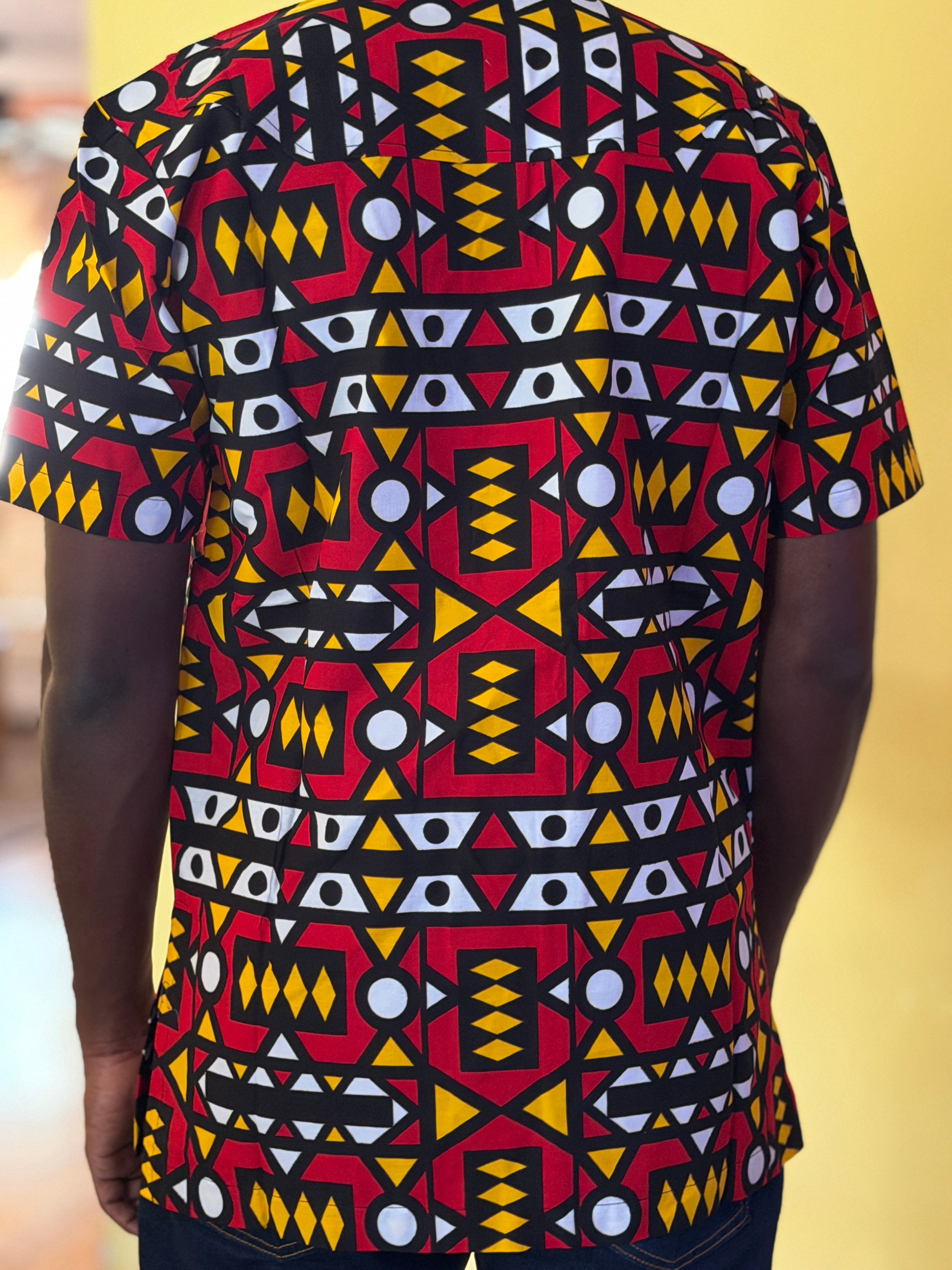 African wax shirt size M