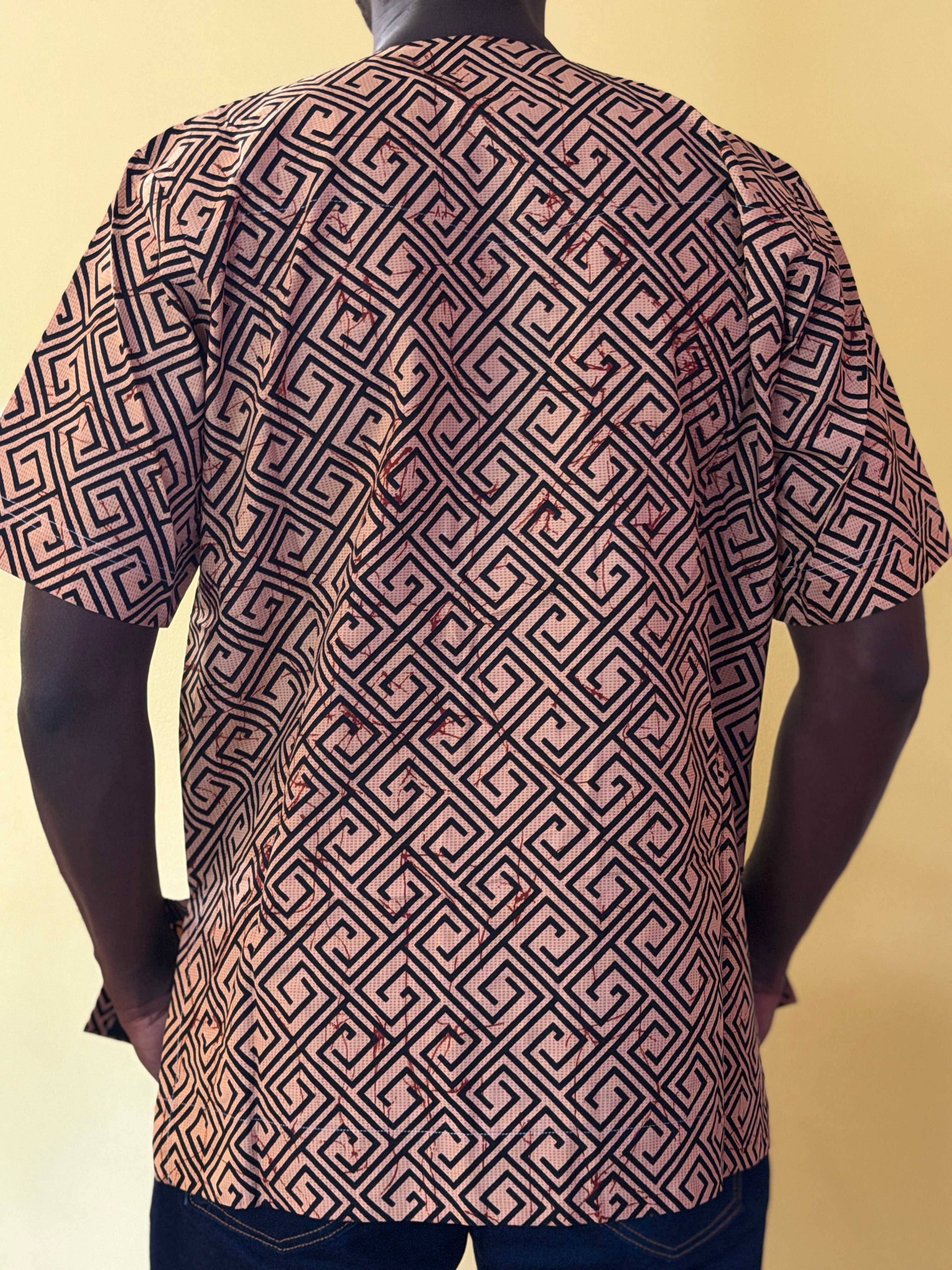 African wax shirt size XL