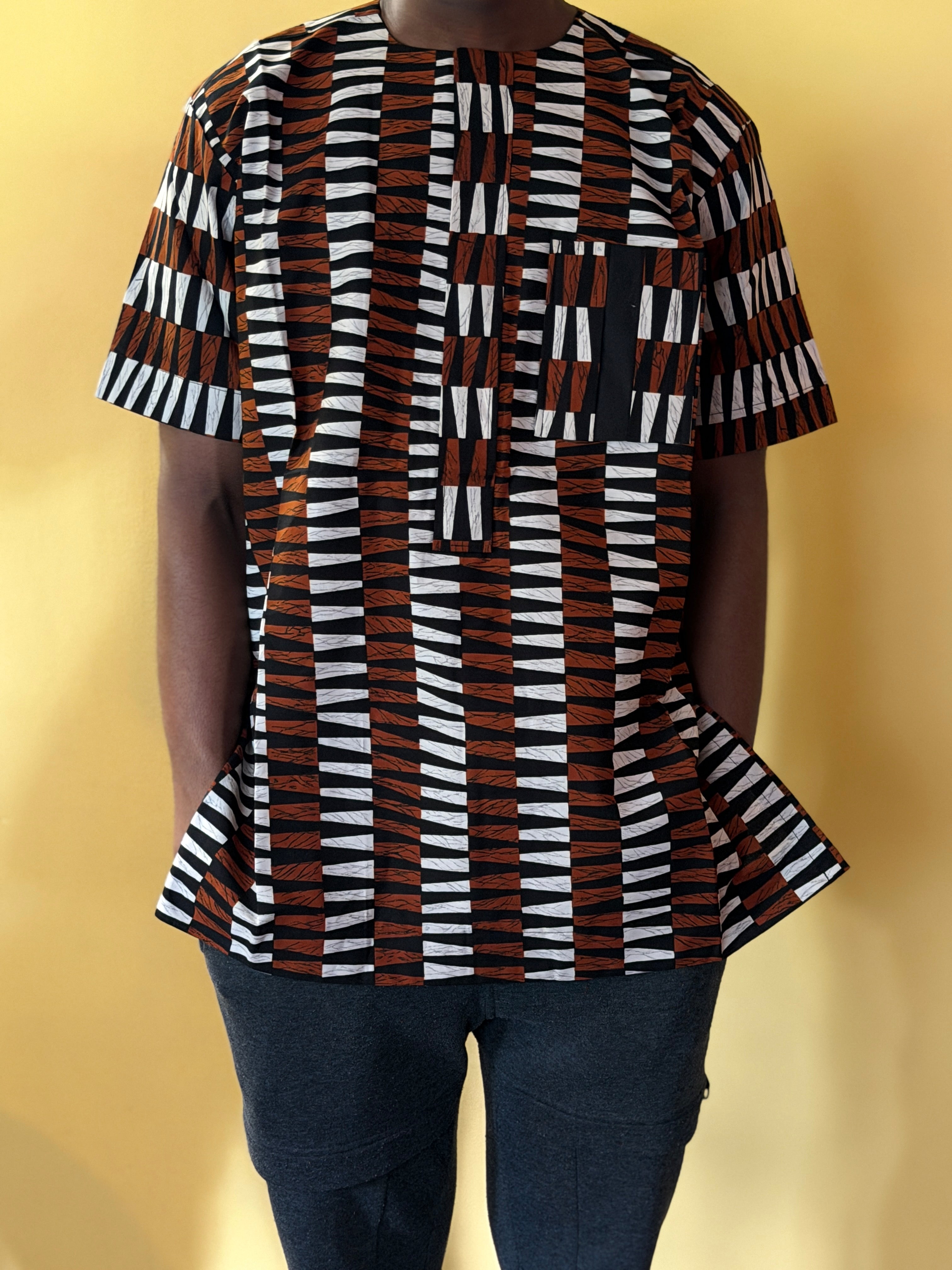 African wax shirt size XL