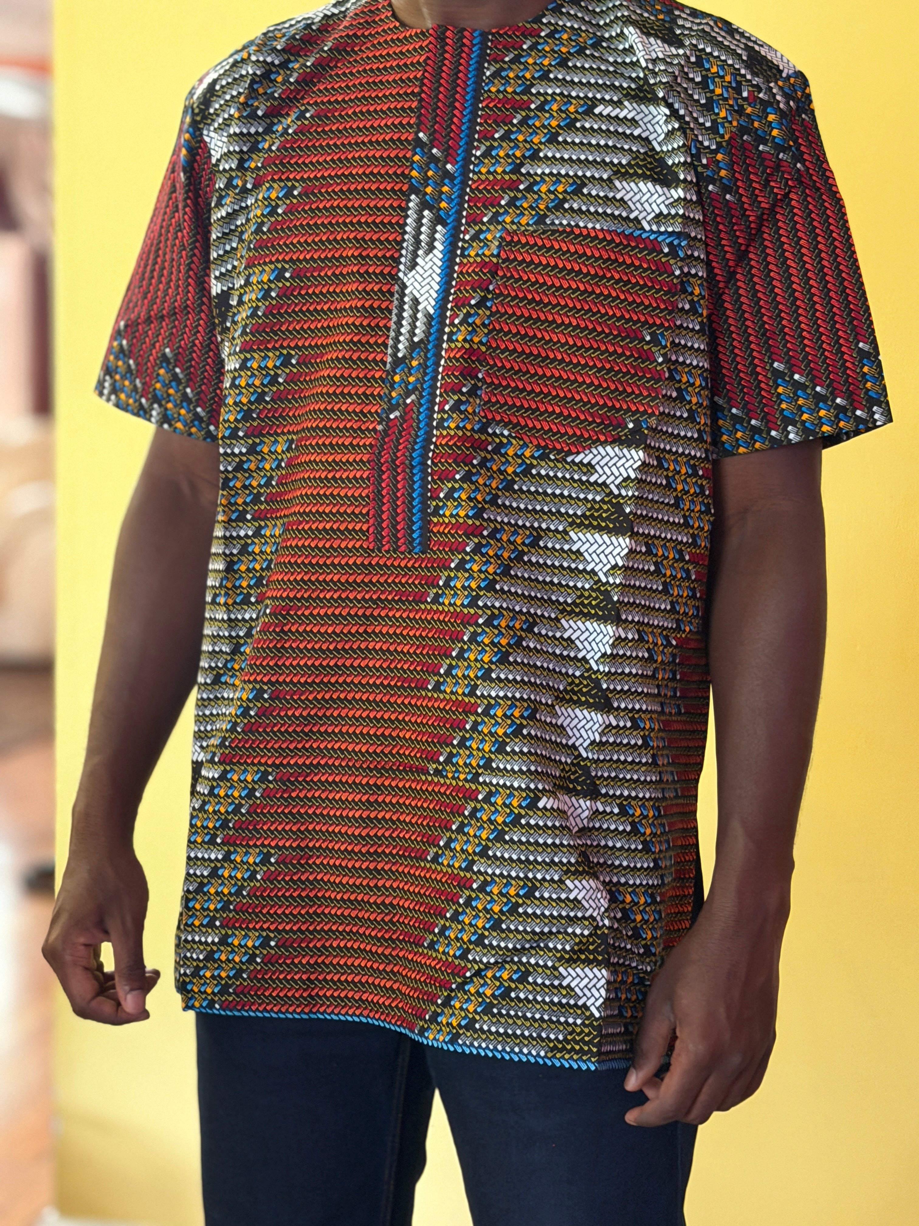 African wax shirts size XL