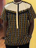 African wax shirt size L