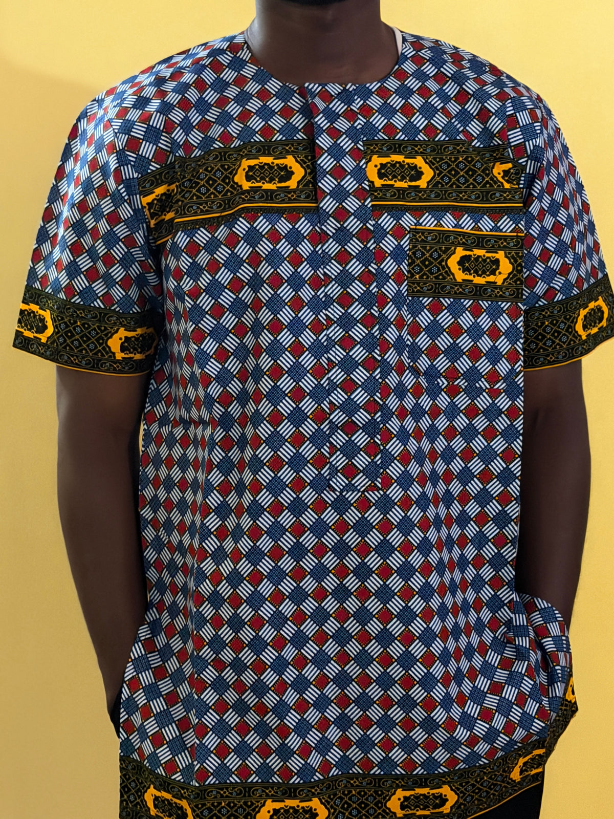 African wax shirt size L