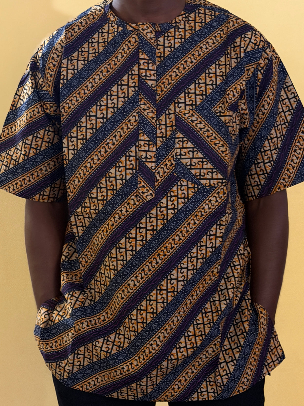 African wax shirt size XL
