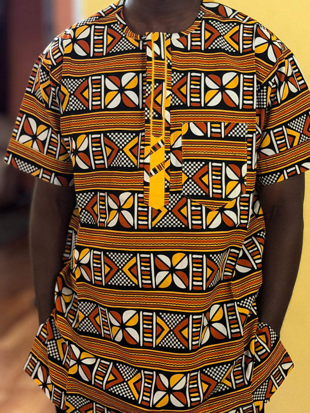 African wax shirt size XL