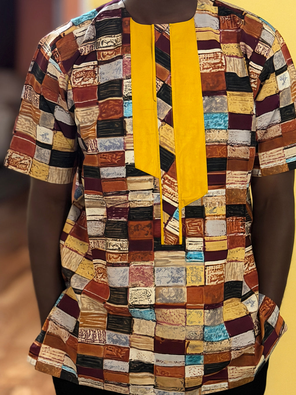 African wax shirt size XL