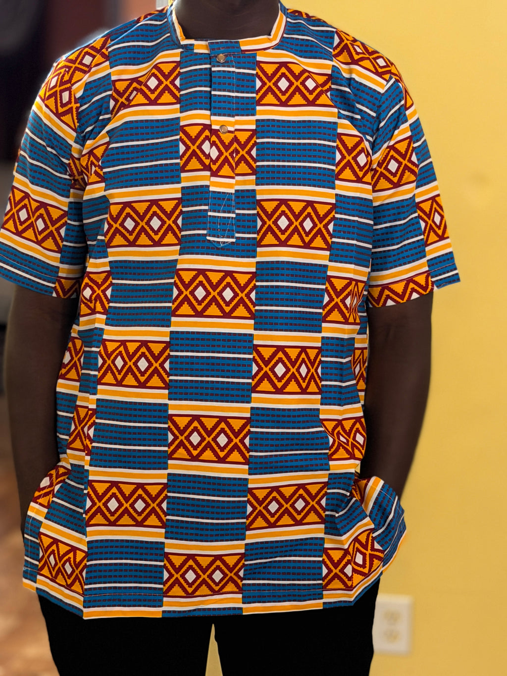 African wax shirt size L