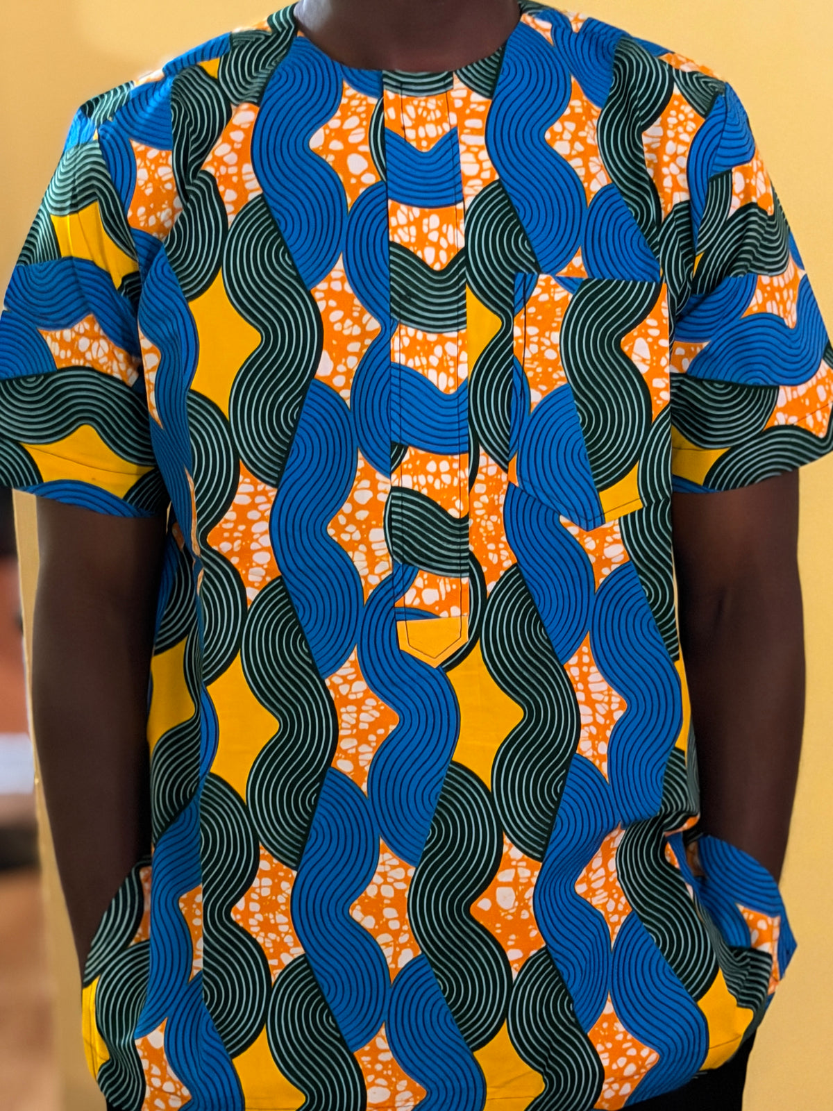 African wax shirt size L