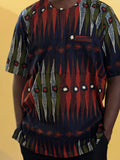 African wax shirt size L