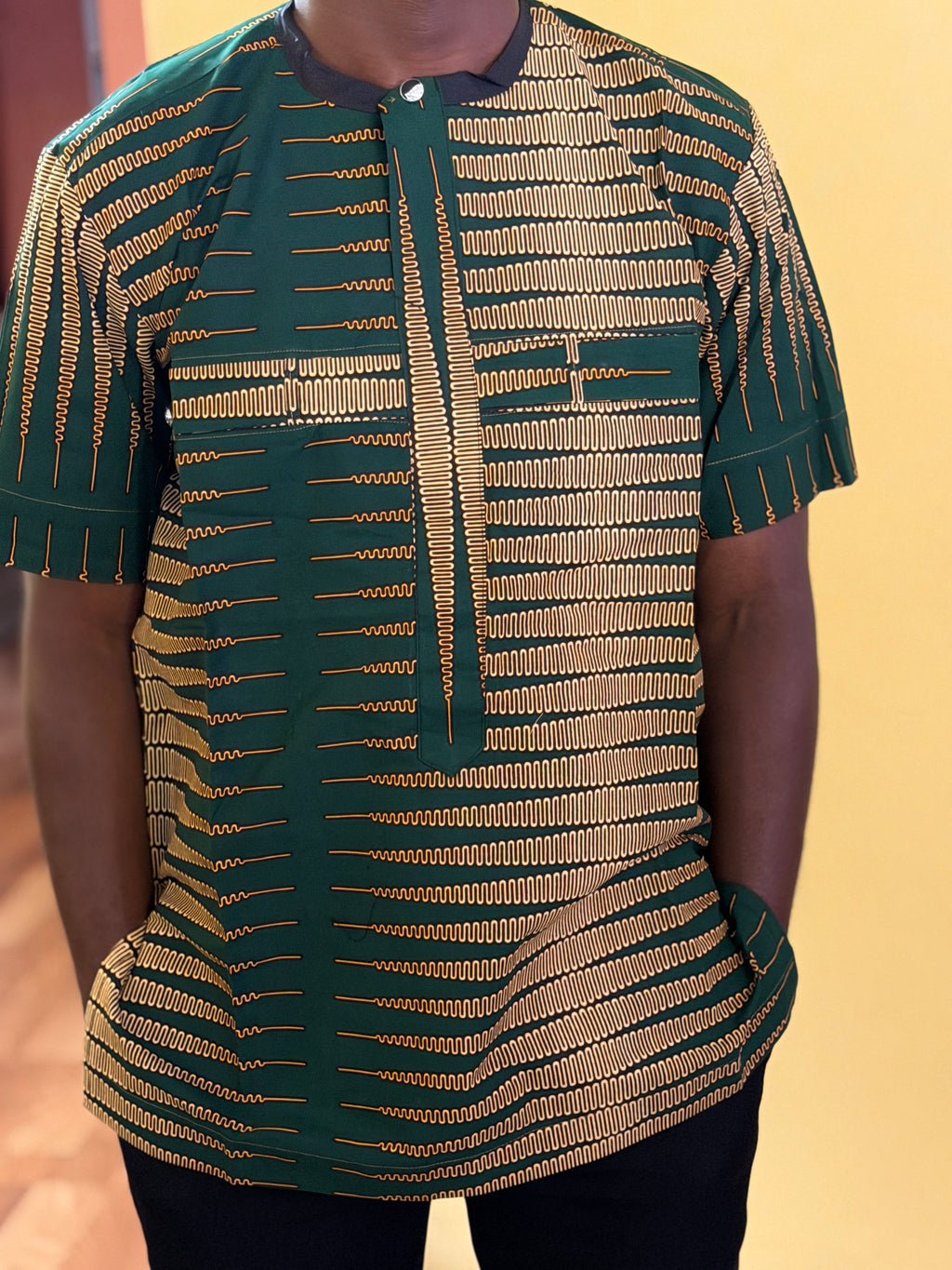 African wax shirt size L