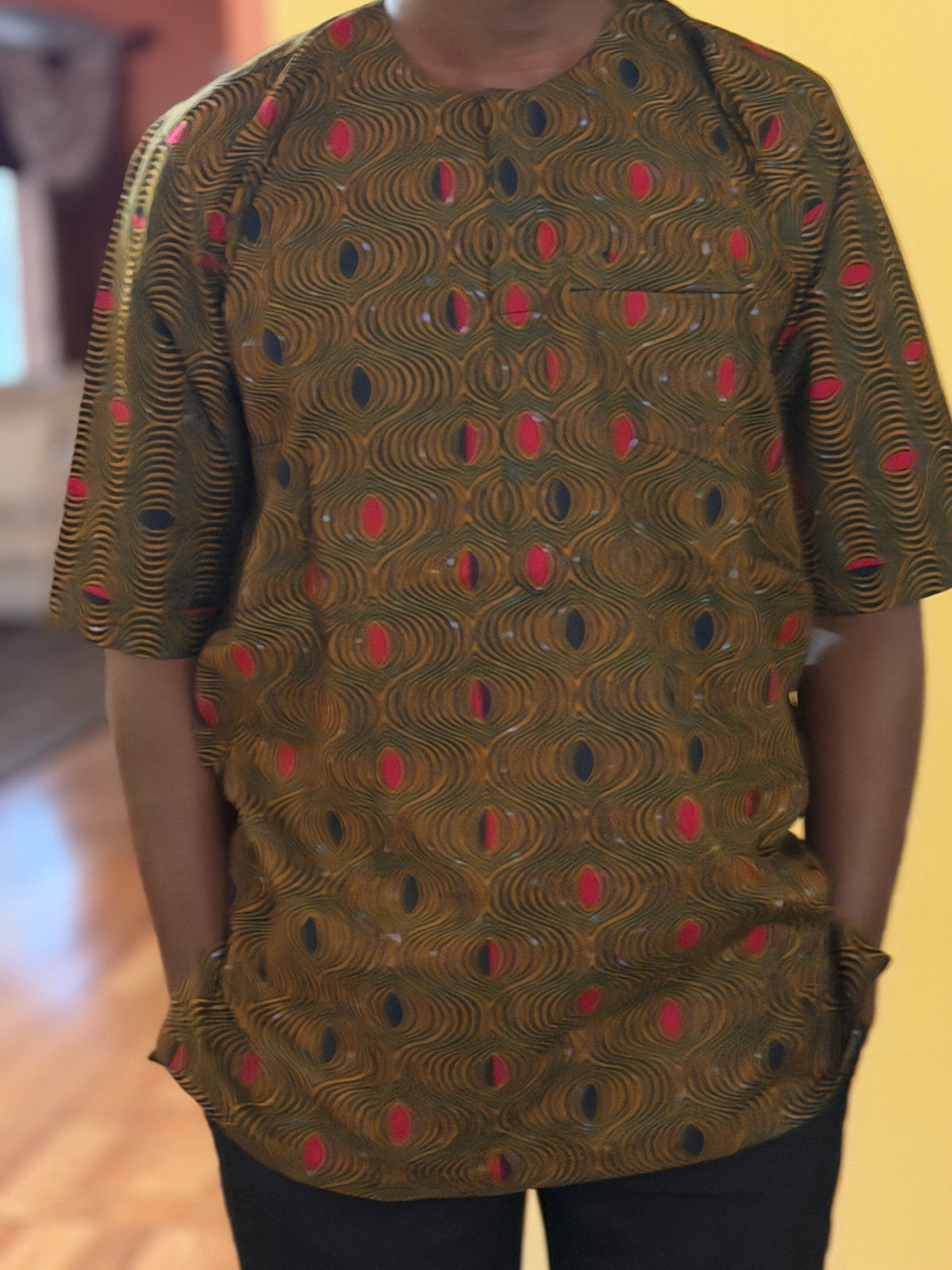 African wax shirt size L