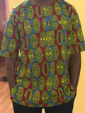 African wax shirt size L