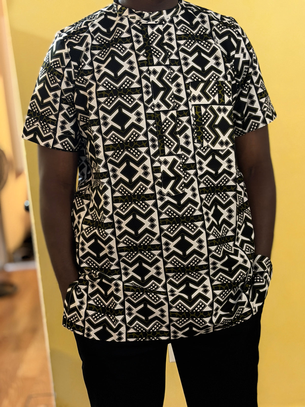 African wax shirt size L
