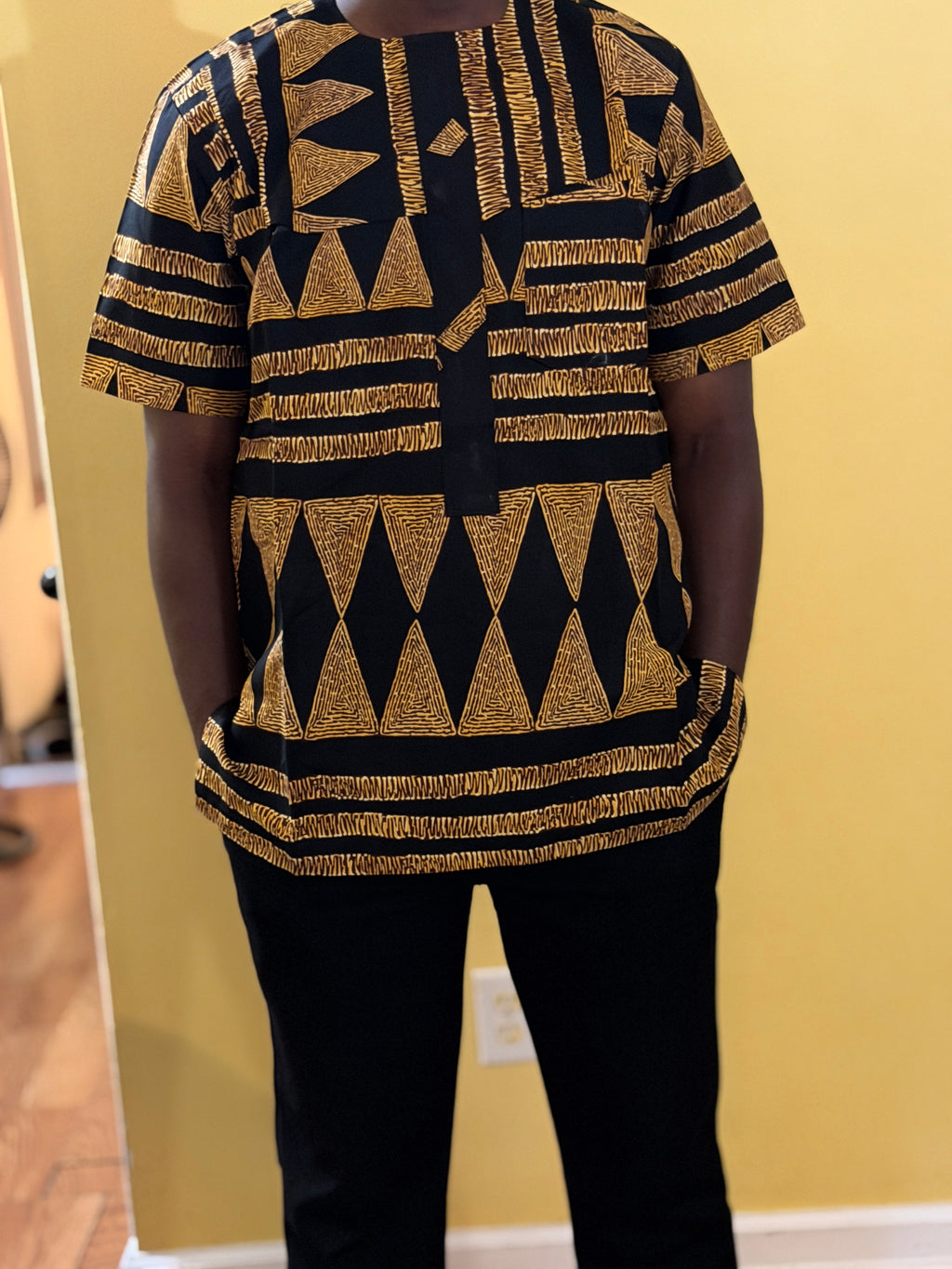African wax shirt size L