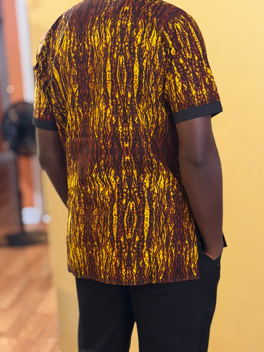 African wax shirt size M
