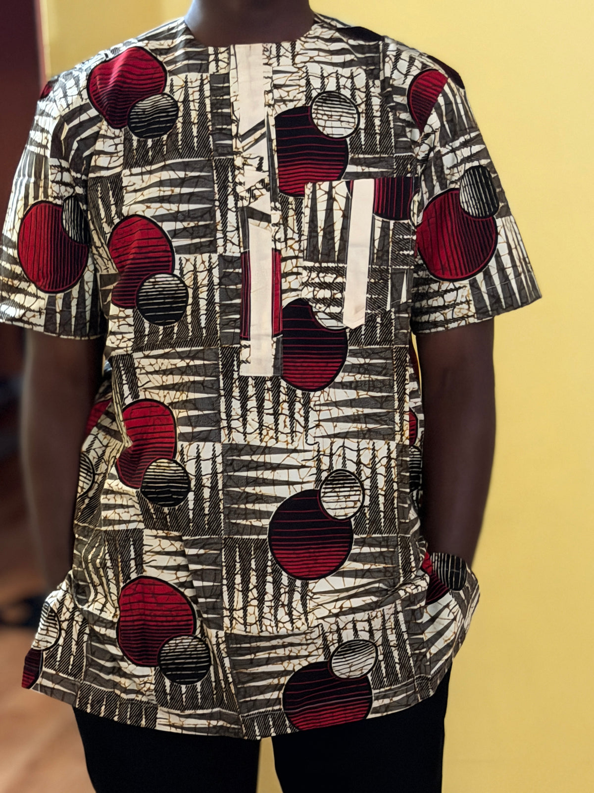 African wax shirt size L